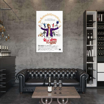 WILLY WONKA AND THE CHOCOLATE FACTORY Gene Film Retro Movie Vintage Wall Poster