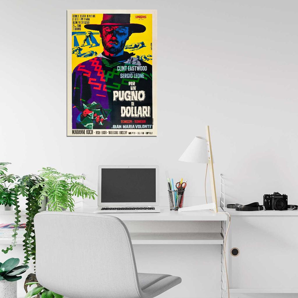 A FISTFUL OF DOLLARS Spaghetti Western Clint Film Retro Movie Vintage Wall Poster