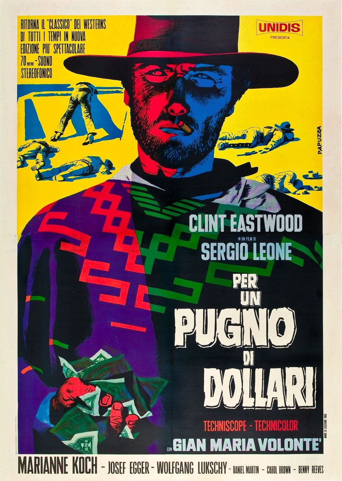 A FISTFUL OF DOLLARS Spaghetti Western Clint Film Retro Movie Vintage Wall Poster