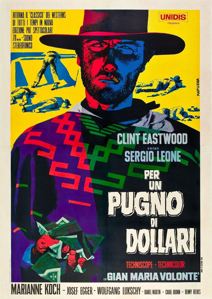 A FISTFUL OF DOLLARS Spaghetti Western Clint Film Retro Movie Vintage Wall Poster