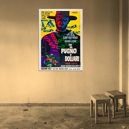 A FISTFUL OF DOLLARS Spaghetti Western Clint Film Retro Movie Vintage Wall Poster