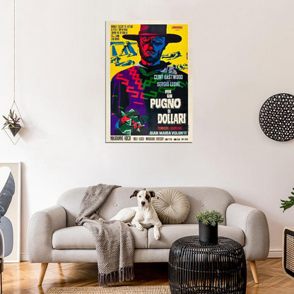 A FISTFUL OF DOLLARS Spaghetti Western Clint Film Retro Movie Vintage Wall Poster