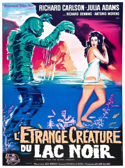 THE CREATURE FROM THE BLACK LAGOON Universal Film Retro Movie Vintage Wall Poster