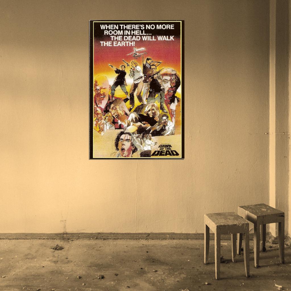 DAWN OF THE DEAD George Romero Zombies Film Retro Movie Vintage Wall Poster