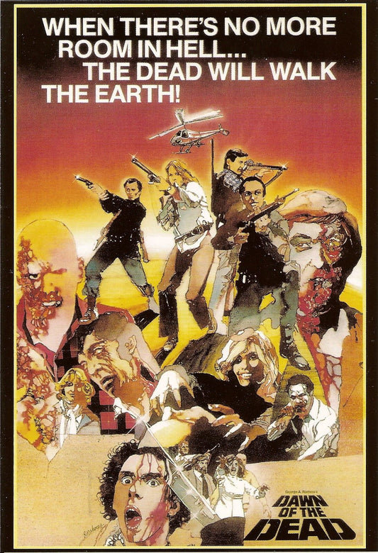 DAWN OF THE DEAD George Romero Zombies Film Retro Movie Vintage Wall Poster
