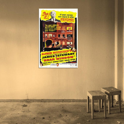 REAR WINDOW 1954 Film Retro Movie Vintage Wall Poster