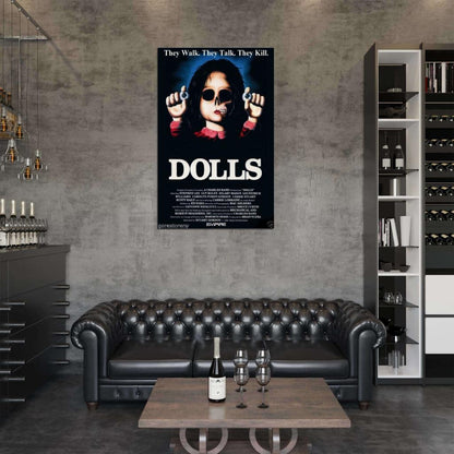 DOLLS Horror 80's Film Retro Movie Vintage Wall Poster