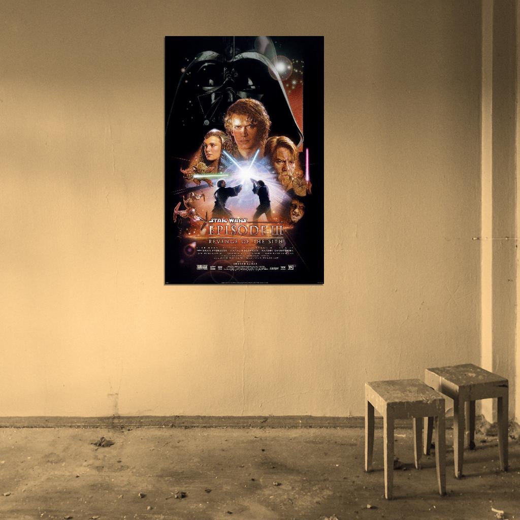 STAR WARS REVENGE OF THE SITH Episode III Film Retro Movie Vintage Wall Poster