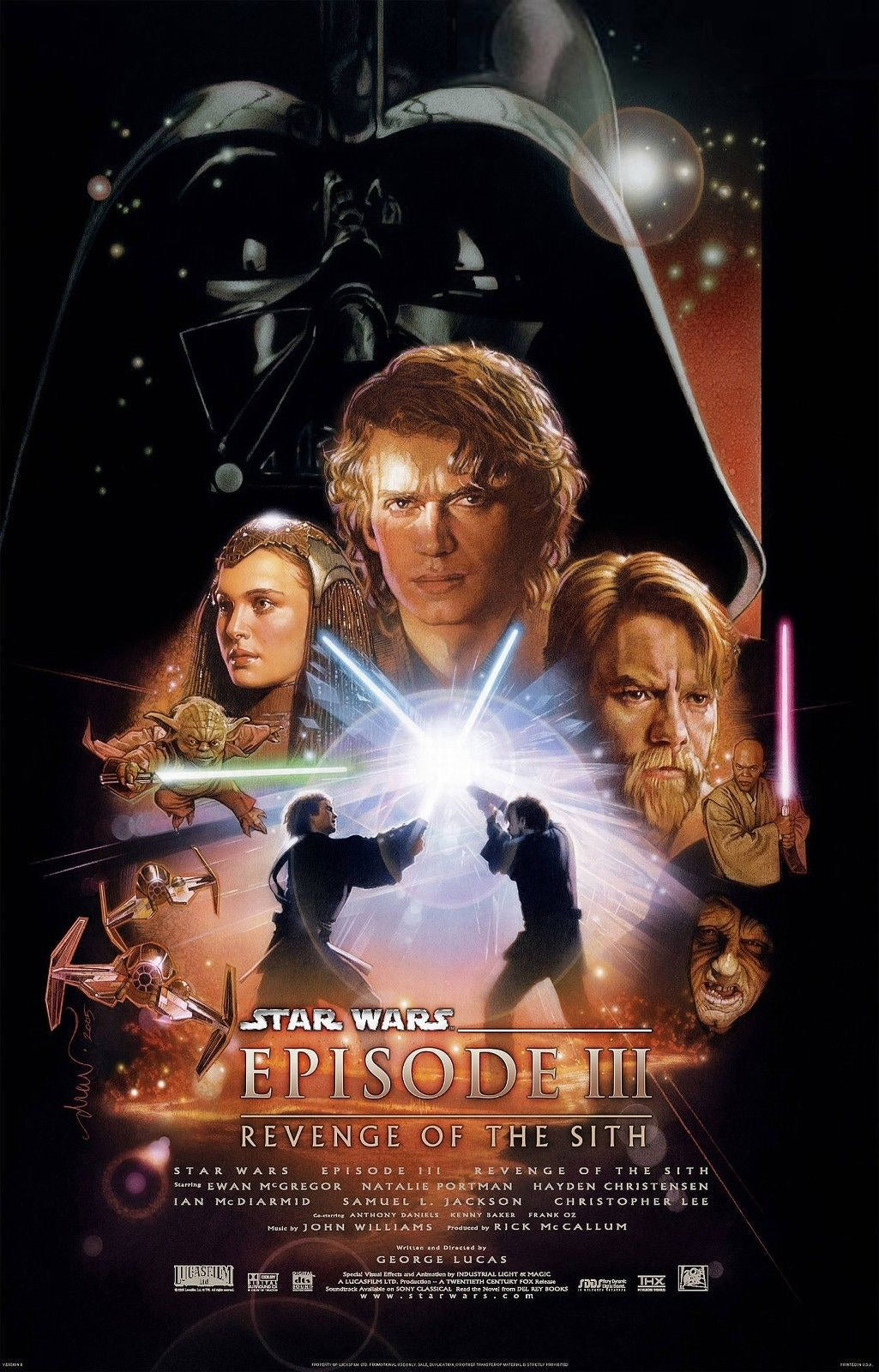 STAR WARS REVENGE OF THE SITH Episode III Film Retro Movie Vintage Wall Poster