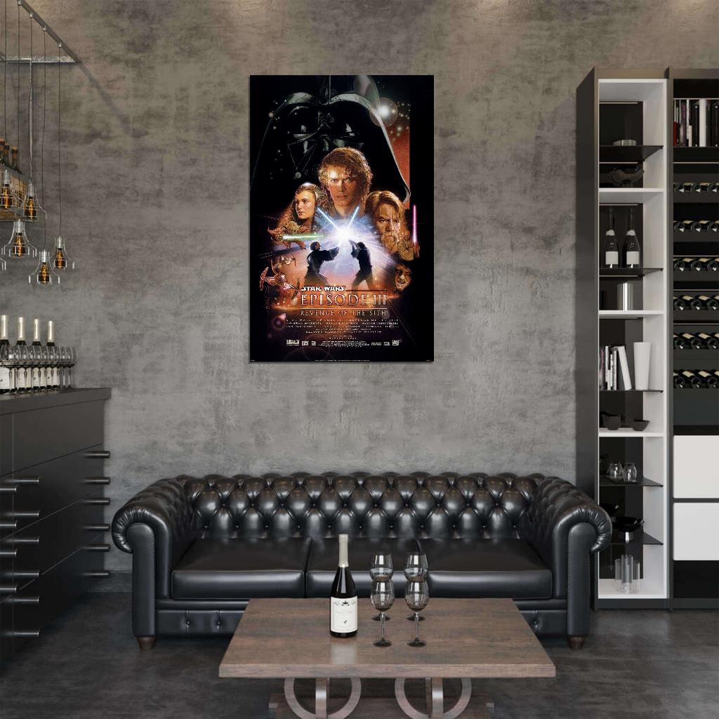 STAR WARS REVENGE OF THE SITH Episode III Film Retro Movie Vintage Wall Poster