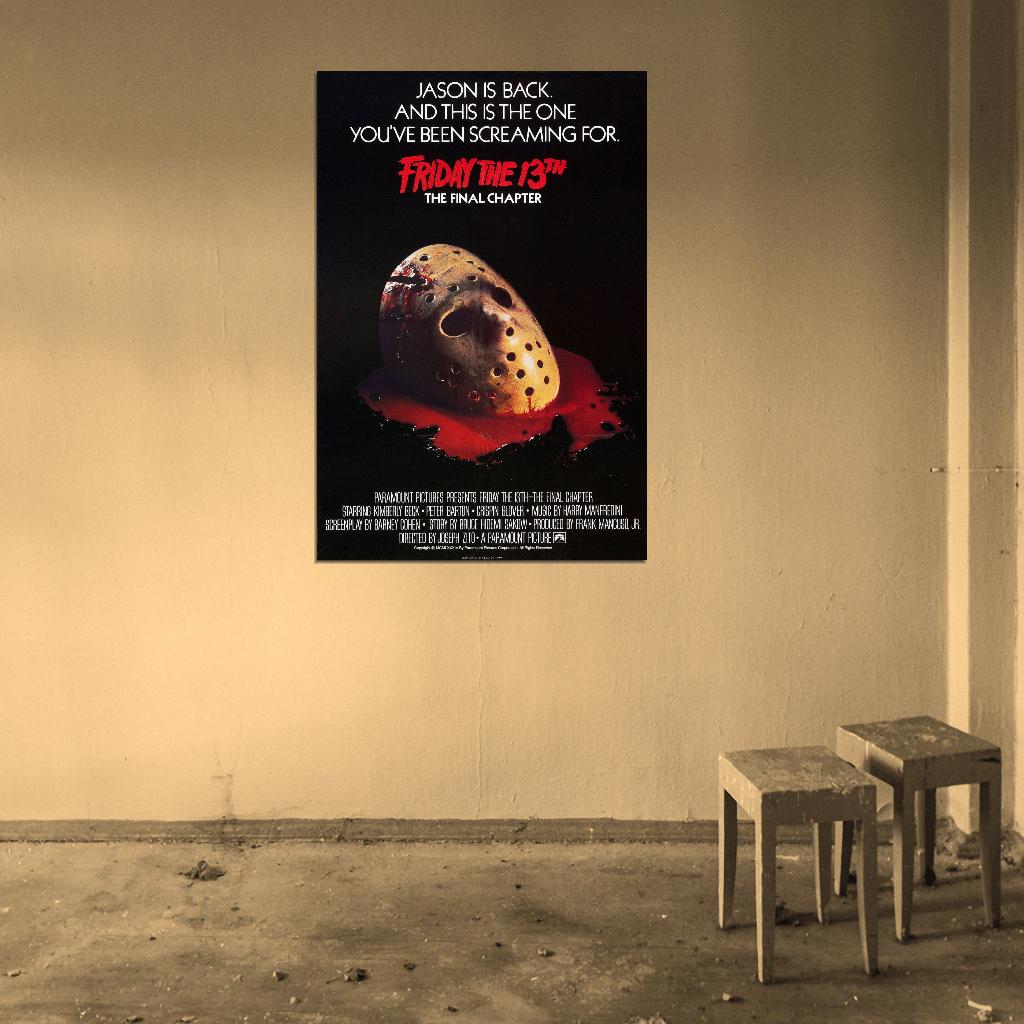 FRIDAY THE 13th THE FINAL CHAPTER Jason Freddy Film Retro Movie Vintage Wall Poster