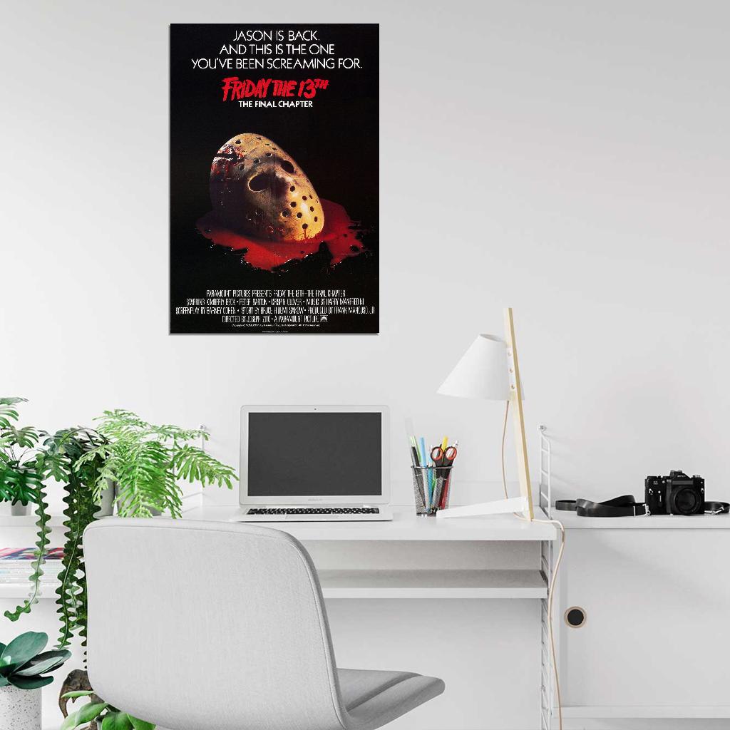 FRIDAY THE 13th THE FINAL CHAPTER Jason Freddy Film Retro Movie Vintage Wall Poster
