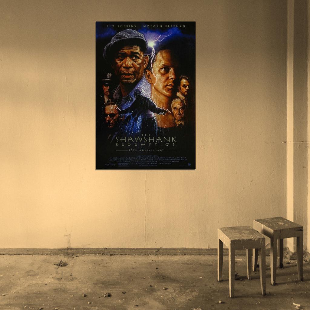 THE SHAWSHANK REDEMPTION 1994 Film Retro Movie Vintage Wall Poster