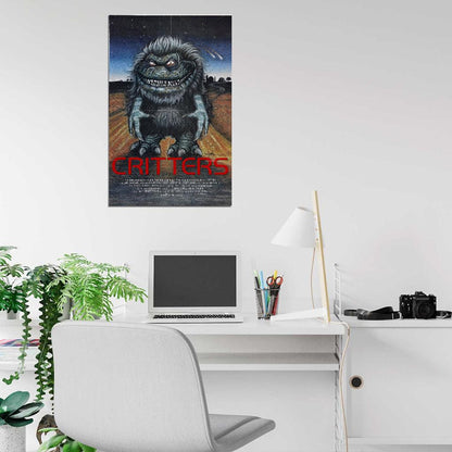 CRITTERS Horror 80's Sci Fi Film Retro Movie Vintage Wall Poster