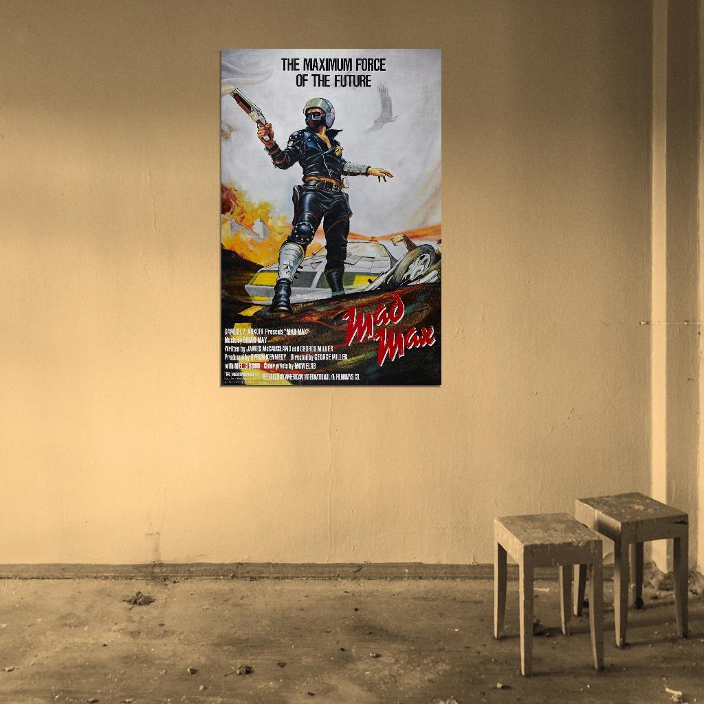 Mad Max 1979 Mel Gibson Film Retro Movie Vintage Wall Poster