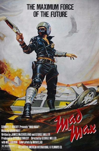 Mad Max 1979 Mel Gibson Film Retro Movie Vintage Wall Poster