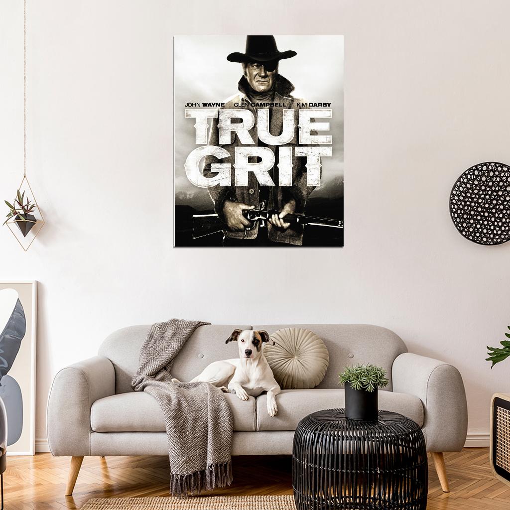TRUE GRIT RARE Western Film Retro Movie Vintage Wall Poster