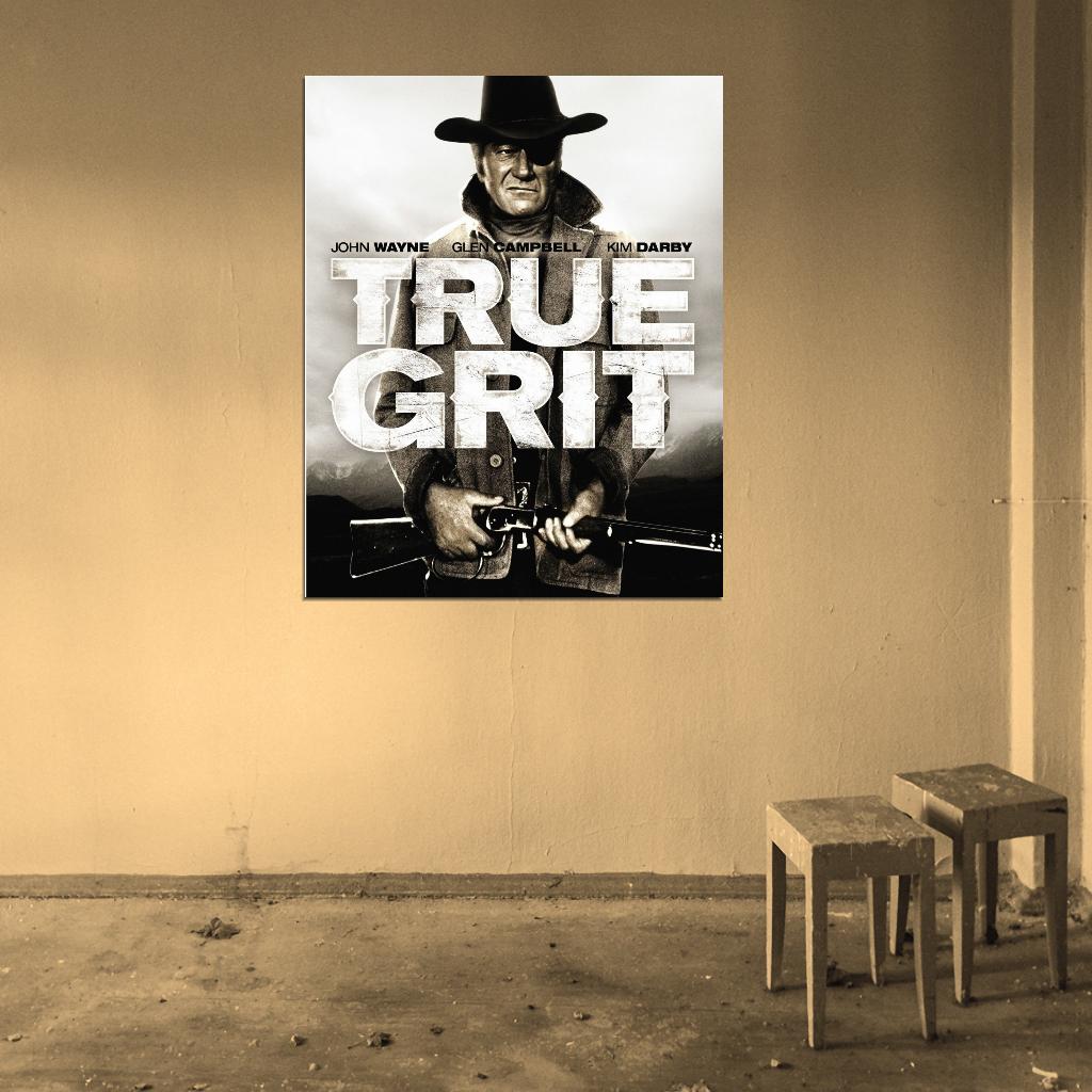 TRUE GRIT RARE Western Film Retro Movie Vintage Wall Poster