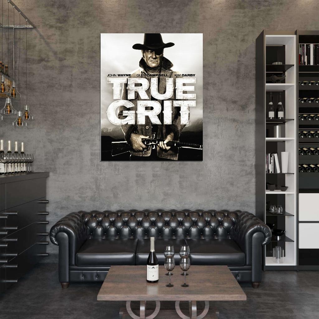 TRUE GRIT RARE Western Film Retro Movie Vintage Wall Poster