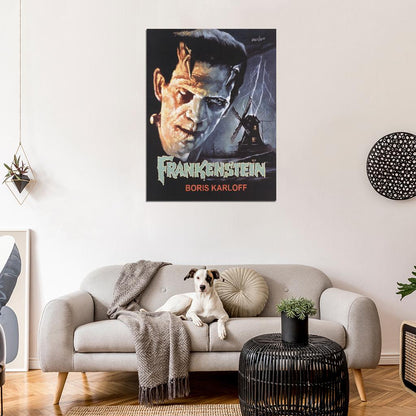 FRANKENSTEIN Vampires Universal Monsters Film Retro Movie Vintage Wall Poster