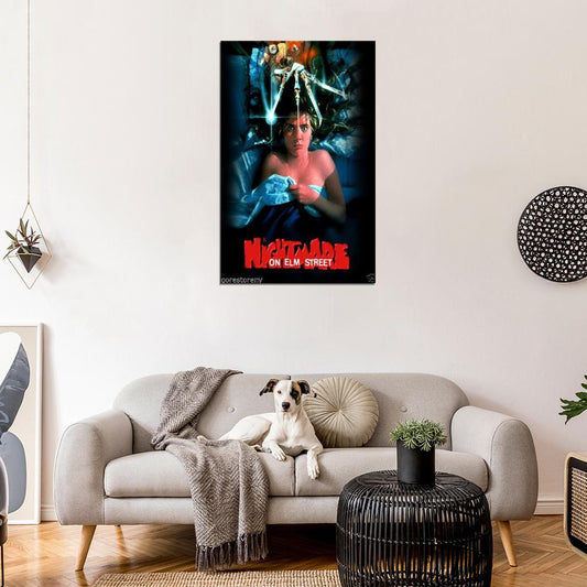 A NIGHTMARE ON ELM STREET Freddy Krueger  Film Retro Movie Vintage Wall Poster