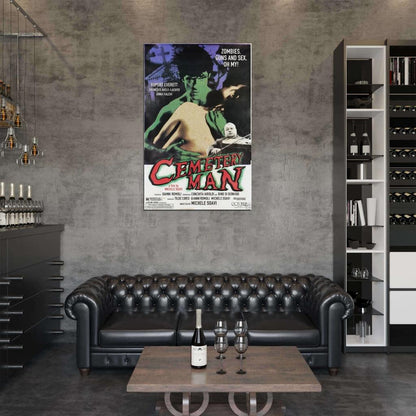 CEMETERY MAN aka DELLAMORTE DELLAMORE  Zombies Film Retro Movie Vintage Wall Poster