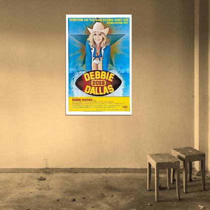DEBBIE DOES DALLAS XXX Sex Erotica Film Retro Movie Vintage Wall Poster