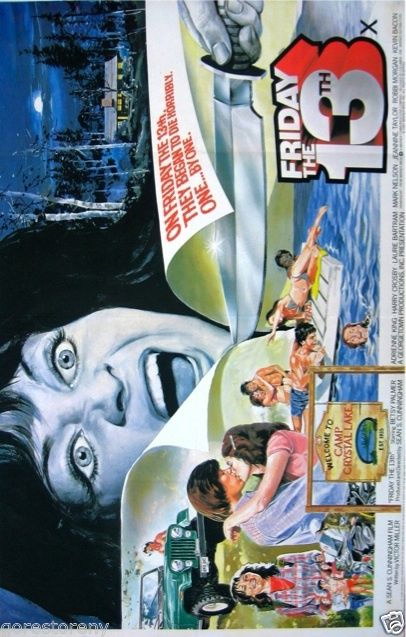 FRIDAY THE 13TH Horror Jason Vorhees Film Retro Movie Vintage Wall Poster