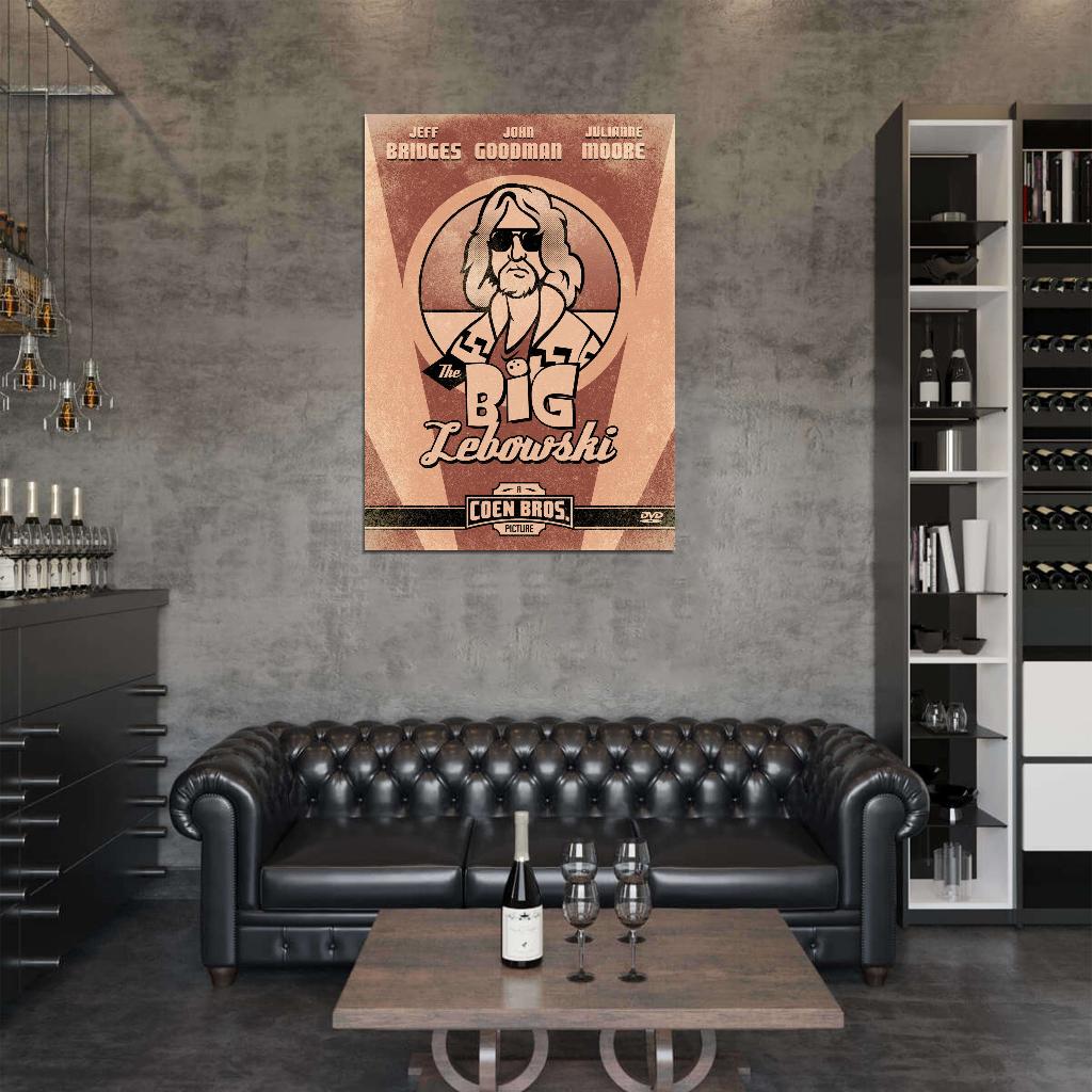 THE BIG LEBOWSKI Cohen Brothers Jeff Bridges Film Retro Movie Vintage Wall Poster