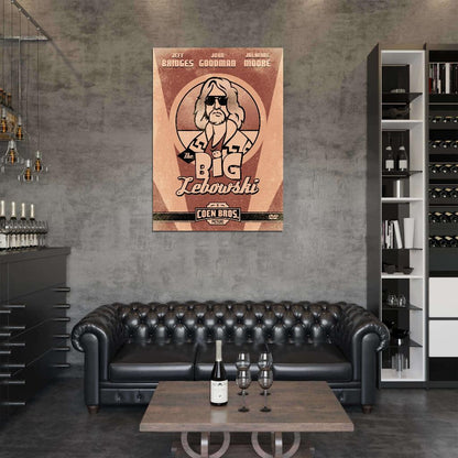 THE BIG LEBOWSKI Cohen Brothers Jeff Bridges Film Retro Movie Vintage Wall Poster