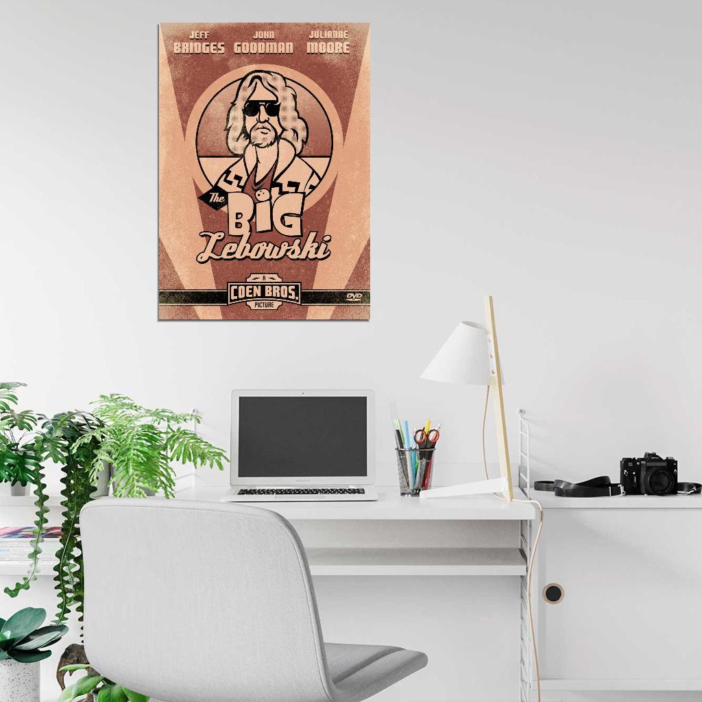 THE BIG LEBOWSKI Cohen Brothers Jeff Bridges Film Retro Movie Vintage Wall Poster