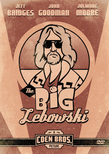 THE BIG LEBOWSKI Cohen Brothers Jeff Bridges Film Retro Movie Vintage Wall Poster