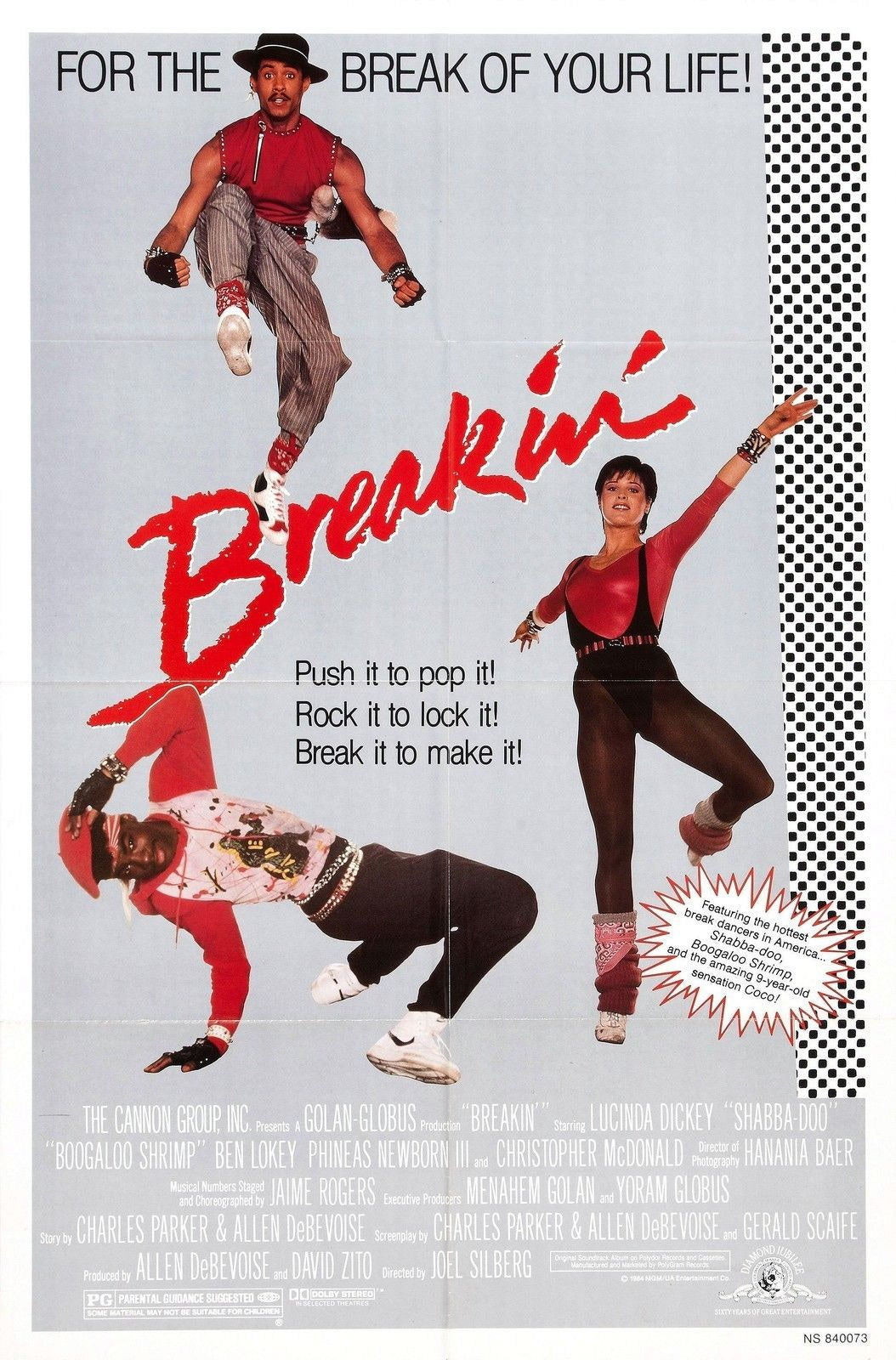 BREAKIN Hip-Hop Rap Break Dance NYC Film Retro Movie Vintage Wall Poster