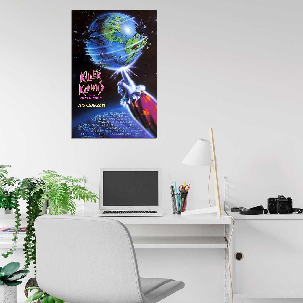 KILLER KLOWNS FROM OUTER SPACE Comedy Film Retro Movie Vintage Wall Poster