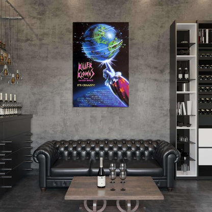 KILLER KLOWNS FROM OUTER SPACE Comedy Film Retro Movie Vintage Wall Poster