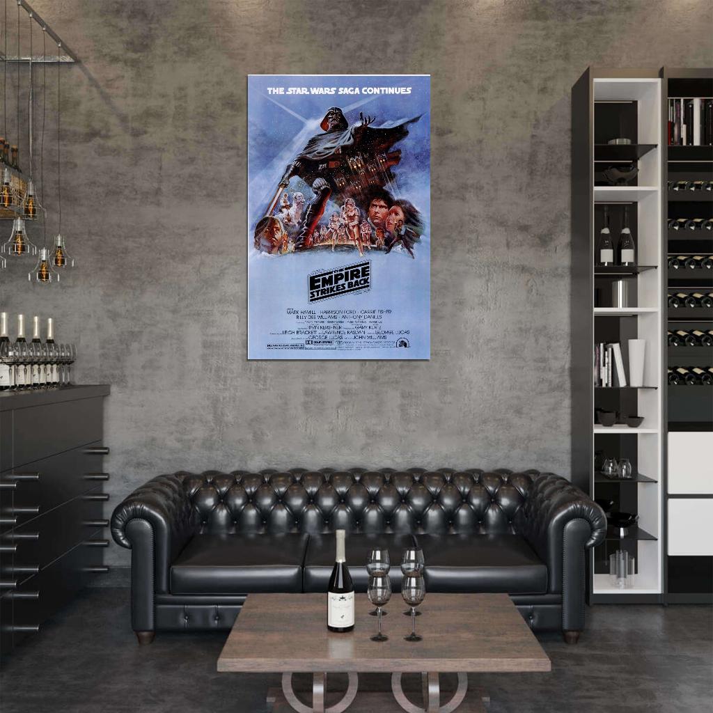 STAR WARS EPISODE FIVE V THE EMPIRE STRIKES Film Retro Movie Vintage Wall Poster