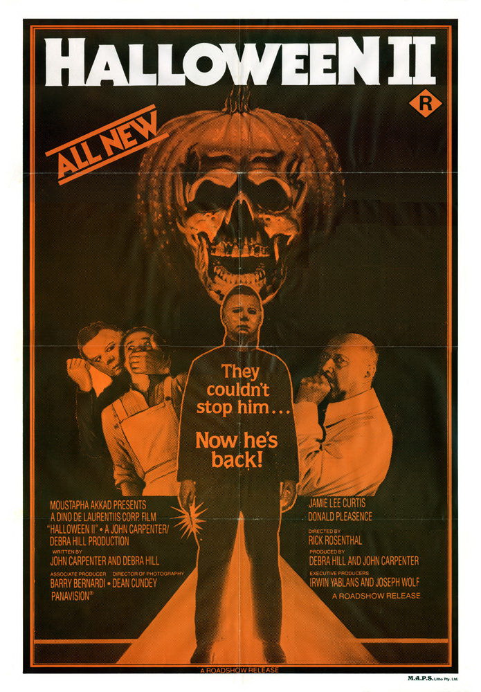 HALLOWEEN II RARE TV Ad Horror Film Retro Movie Vintage Wall Poster