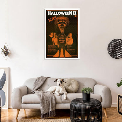 HALLOWEEN II RARE TV Ad Horror Film Retro Movie Vintage Wall Poster