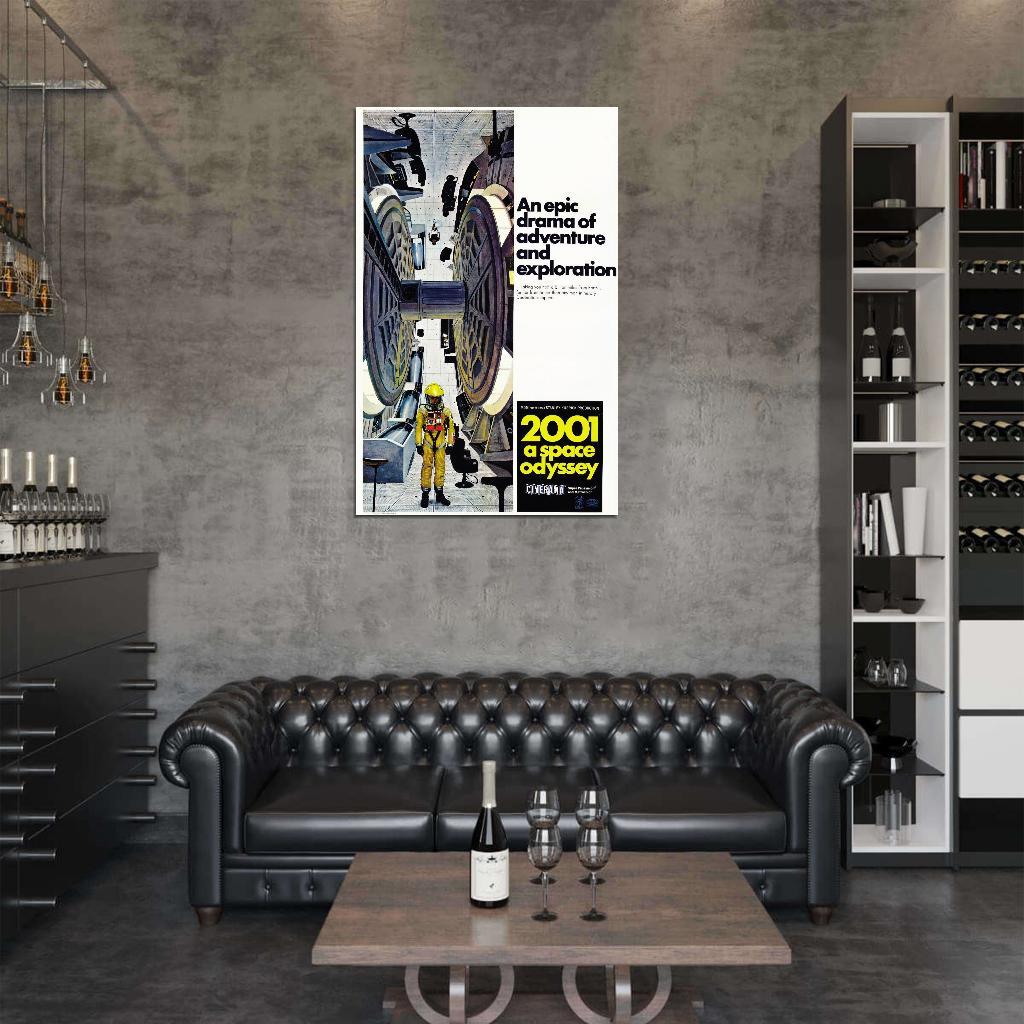2001 A SPACE ODYSSEY Sci Fi Kubrick  Film Retro Movie Vintage Wall Poster