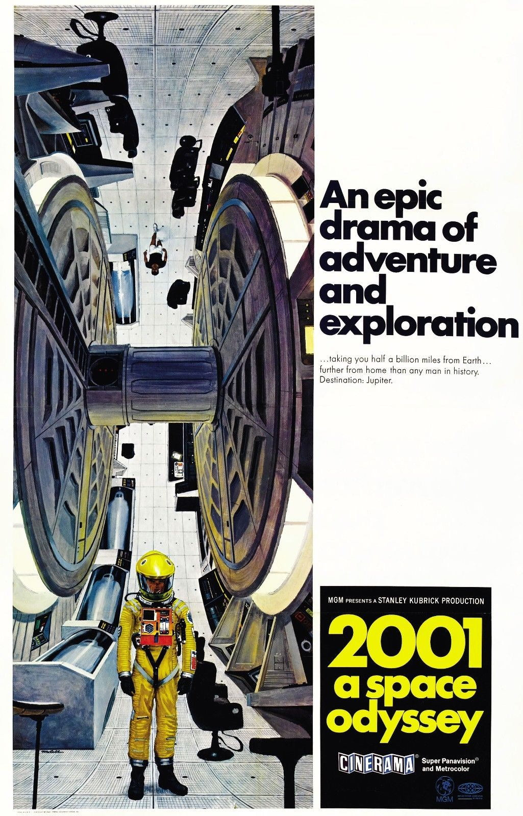 2001 A SPACE ODYSSEY Sci Fi Kubrick  Film Retro Movie Vintage Wall Poster