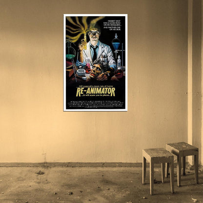 RE-ANIMATOR 1985 H.P. Lovecraft Film Retro Movie Vintage Wall Poster