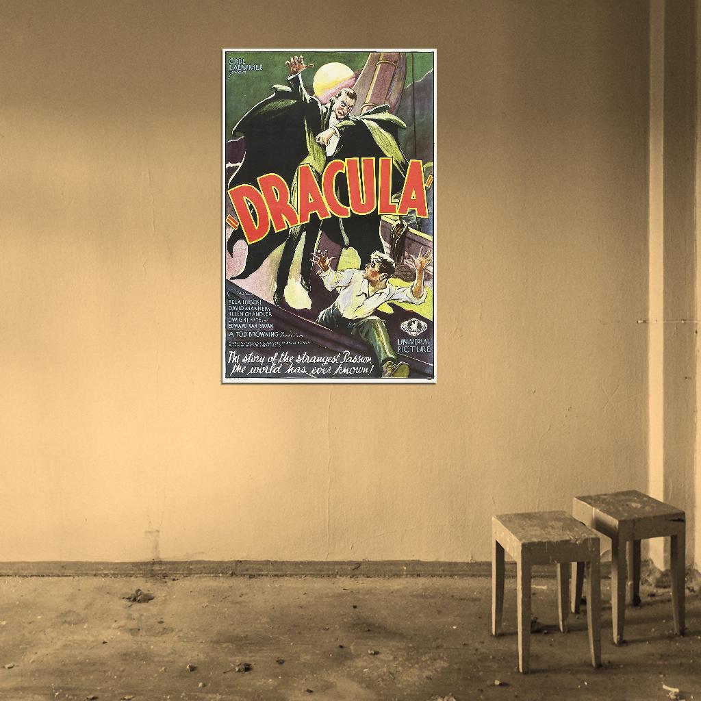 DRACULA Horror Vampire Bela Lugosi 1931 Film Retro Movie Vintage Wall Poster