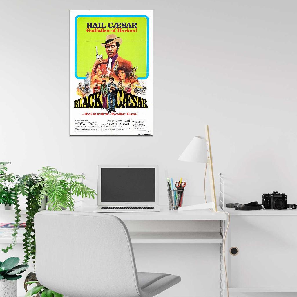 BLACK CAESAR Blaxploitation Fred Williamson Film Retro Movie Vintage Wall Poster