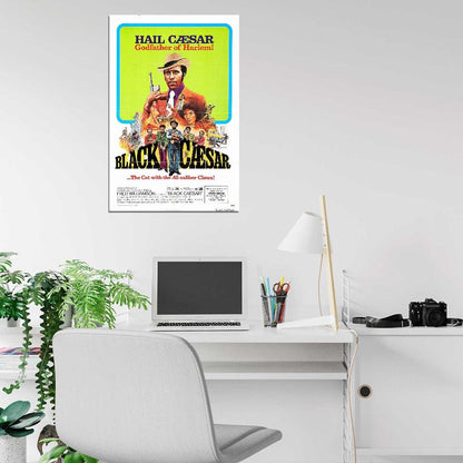 BLACK CAESAR Blaxploitation Fred Williamson Film Retro Movie Vintage Wall Poster