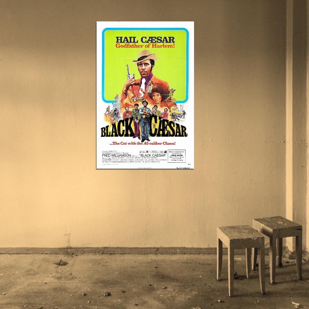 BLACK CAESAR Blaxploitation Fred Williamson Film Retro Movie Vintage Wall Poster