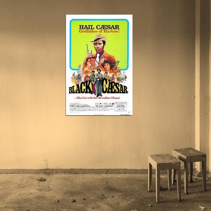 BLACK CAESAR Blaxploitation Fred Williamson Film Retro Movie Vintage Wall Poster