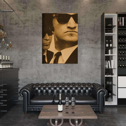 THE BLUES BROTHERS Dan Akroyd John Belushi SNL Film Retro Movie Vintage Wall Poster