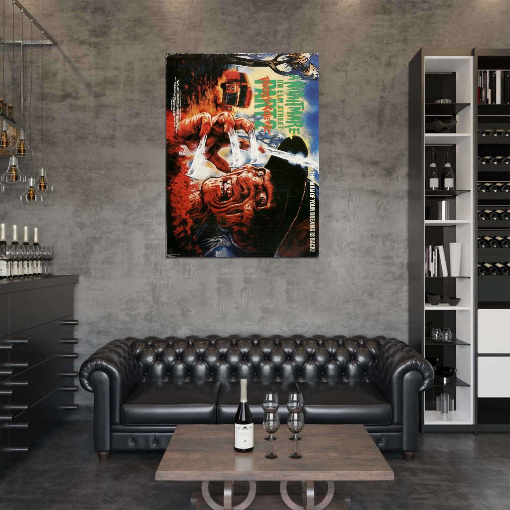 A NIGHTMARE ON ELM STREET 2 FREDDYS REVENGE Film Retro Movie Vintage Wall Poster