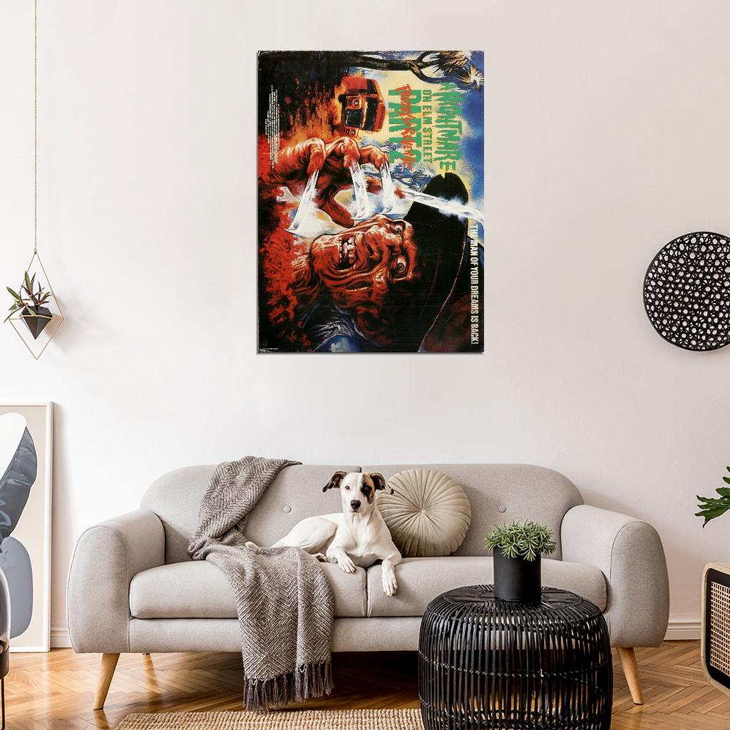 A NIGHTMARE ON ELM STREET 2 FREDDYS REVENGE Film Retro Movie Vintage Wall Poster