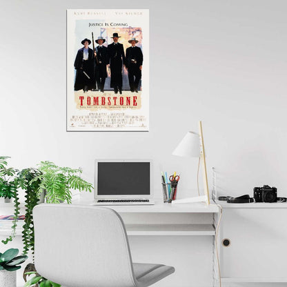 Tombstone Western Val Kilmer Kurt Russell Film Retro Movie Vintage Wall Poster